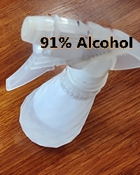 91% alcohol to eradicate bird mites in the home