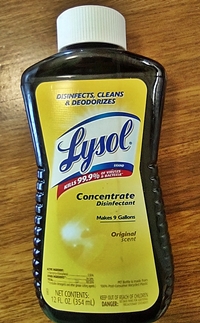 Lysol concentrate to kill bird mites in the home