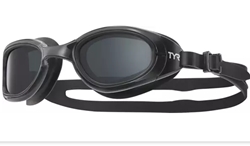 Swim goggles to keep bird mites out of eyes