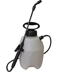 Tank sprayer for miticide chemicals to kill bird mites 