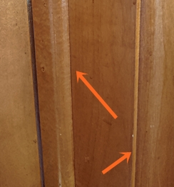 wood molding where bird mites hide