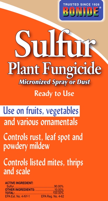 micronized sulfur to kil bird mites